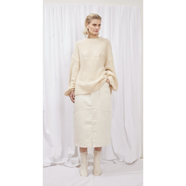 Mjuka Sweater Creme Melange  | Mjuka Sweater Creme Melange fra ILAG