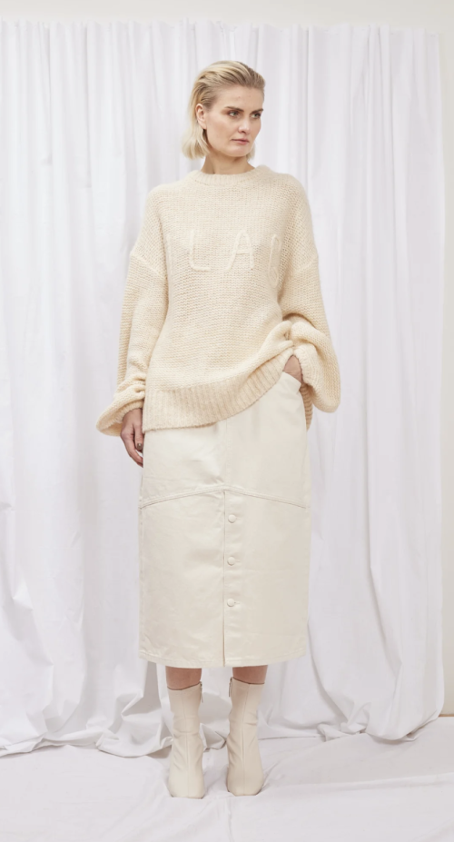 Mjuka Sweater Creme Melange  | Mjuka Sweater Creme Melange fra ILAG