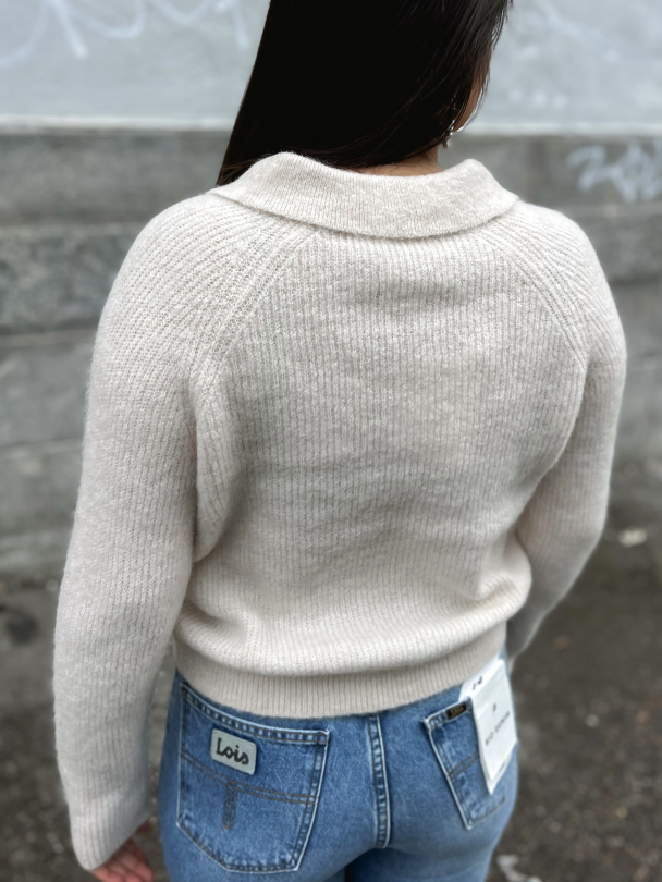 Sia-Mynte Half Zip Knit - Birch  - Image 6