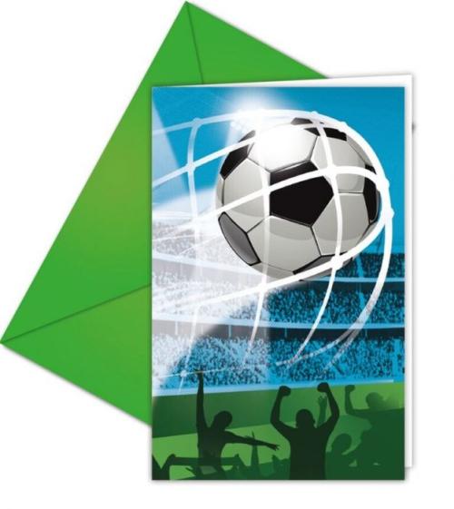 Invitasjonskort og konvolutter Fotball 6 stk