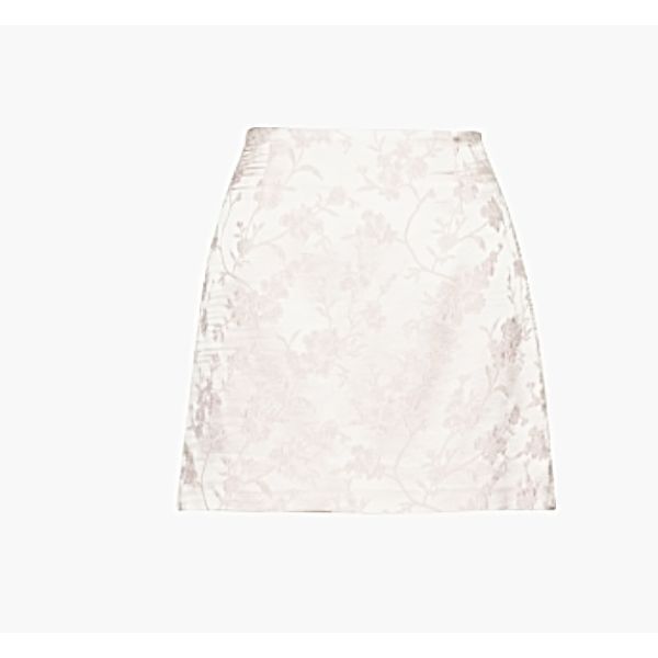 Silk Mini Skirt - White 