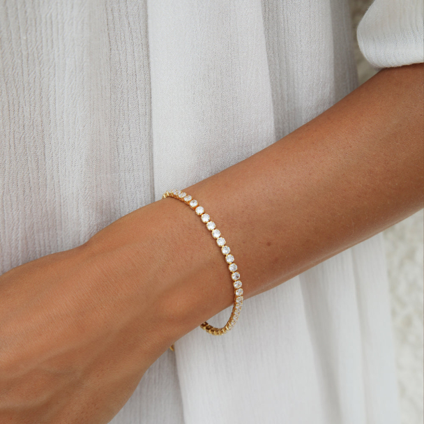 Mini Zara Bracelet - Gold/Crystal - Image 2