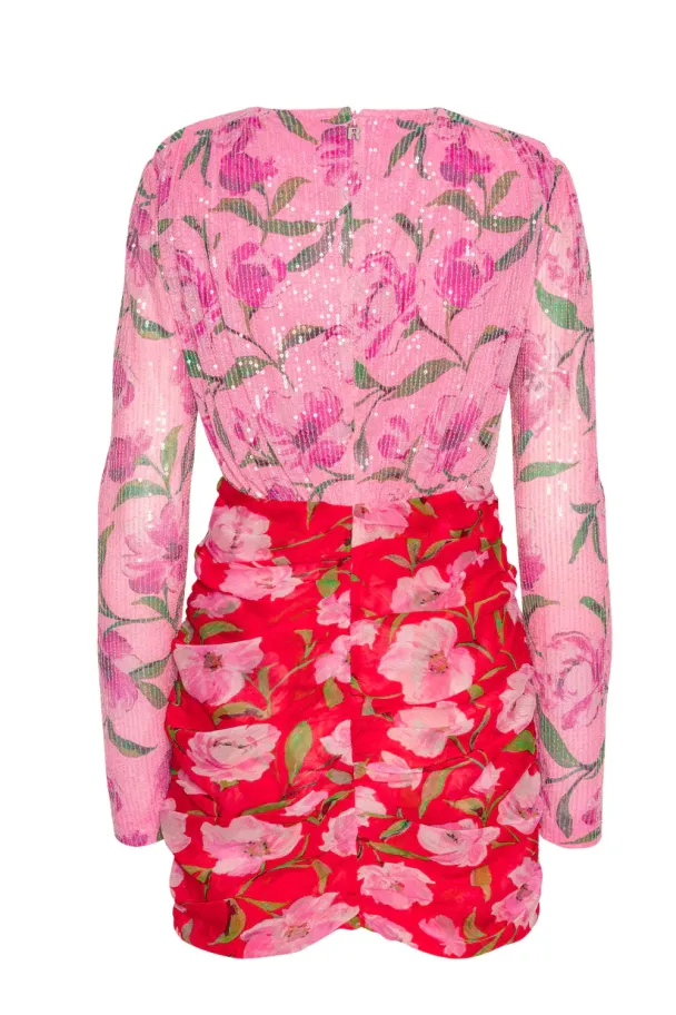 Printed Mini Dress - Wildeve + Prism Pink - Image 2