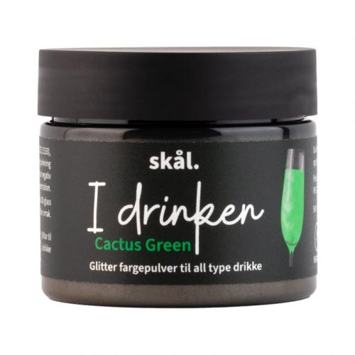 Glitterfarge KAKTUSGRØNN I drinken