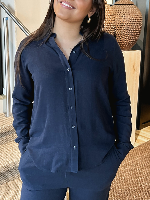 Viva Sun Shirt - Navy - Image 1