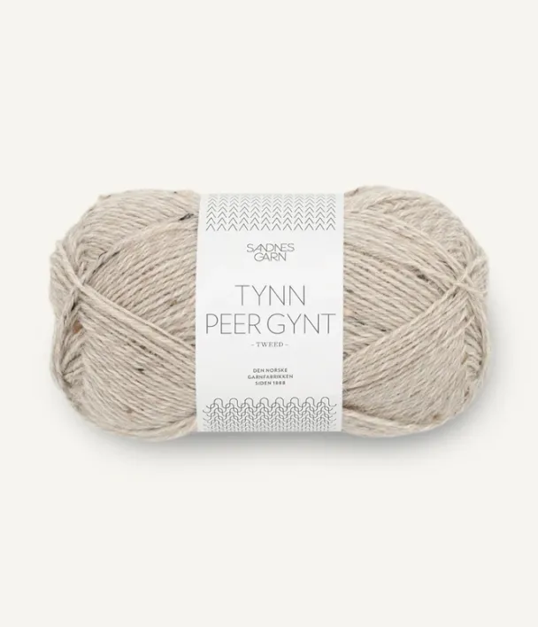 Tynn Peer Gynt gråbeige tweed 2655