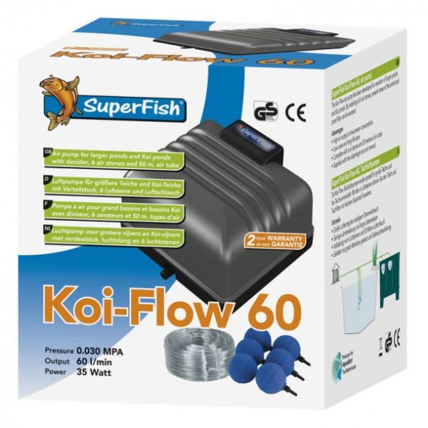 Luftpumpe sett Koi-Flow 60 for akvariereol