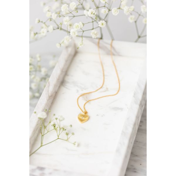 Afrodite Heart Necklace - Gold