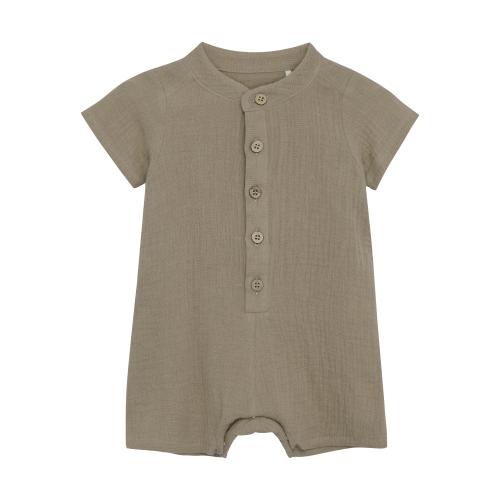 HUTTEliHUT - PLAYSUIT SS MUSLIN SILVER SAGE