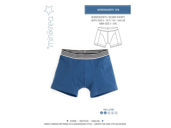 MINIKREA BOXERSHORTS 2-14 ÅR OG M-XXL