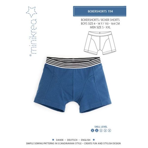 MINIKREA BOXERSHORTS 2-14 &Aring;R OG M-XXL