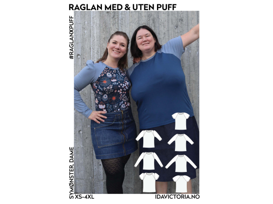 Raglan med & uten puff (XS-4XL)