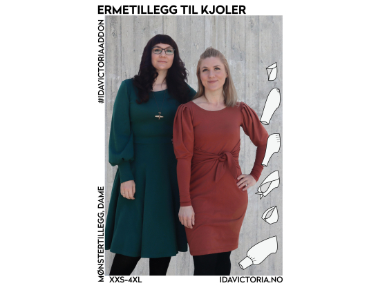  024 Ermetillegg til kjoler (XXS-4XL)