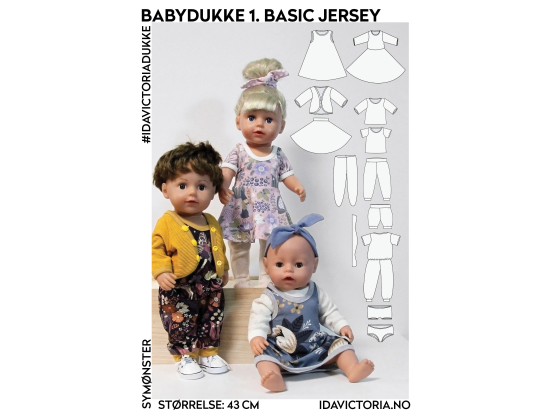 015  Sy til babydukke – 1. Basic jersey (43 cm)