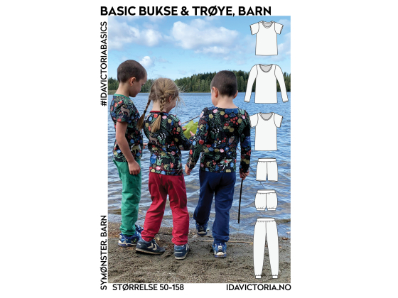 013  Basic bukse & trøye til barn og baby (str. 50-158)