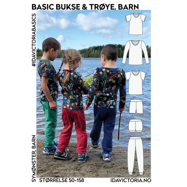 013  Basic bukse & tr&oslash;ye til barn og baby (str. 50-158)