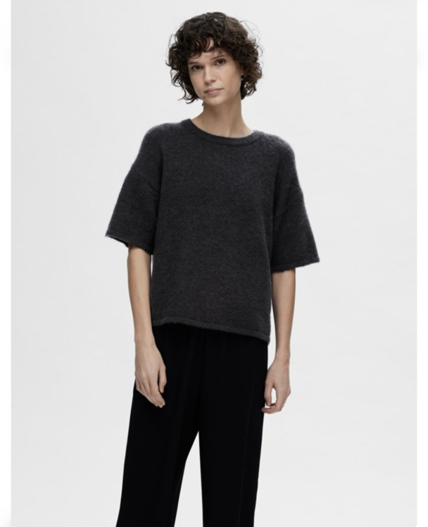 Maline-Liliana 2/4 Knit O-neck - Dark Sapphire  - Image 2