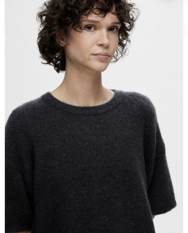 Maline-Liliana 2/4 Knit O-neck - Dark Sapphire  - Image 3