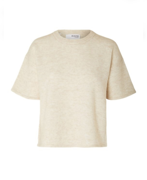 Maline-Liliana 2/4 Knit O-neck - Birch  - Image 1