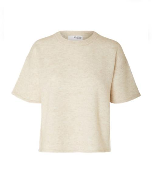 Maline-Liliana 2/4 Knit O-neck - Birch 