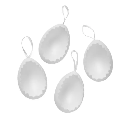 4 stk. plastegg i halvdeler – 80×55×40 mm