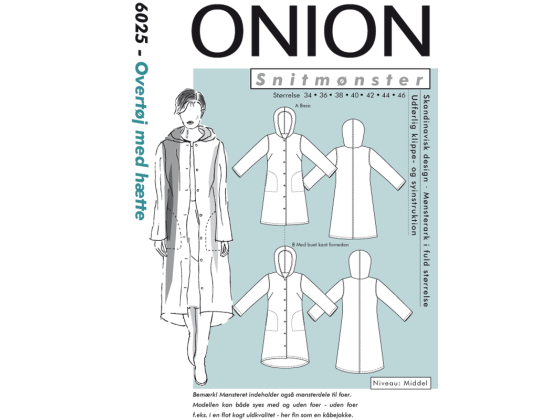  6025  ONION OVERTØJ M. HÆTTE