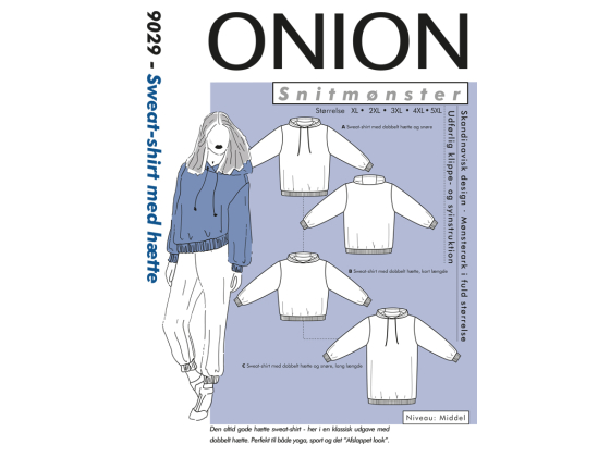 9029  ONION PLUS, SWEAT-SHIRT MED HÆTTE