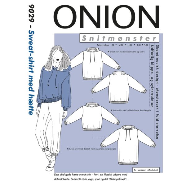 9029  ONION PLUS, SWEAT-SHIRT MED H&AElig;TTE