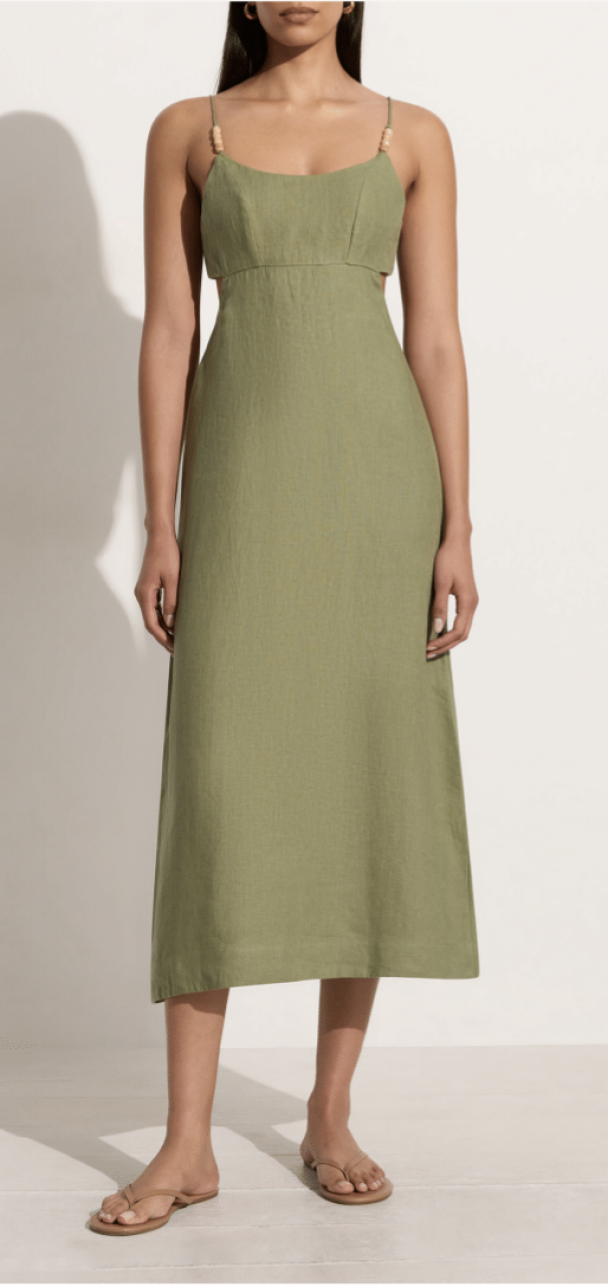 Regina Midi Dress - Sage - Image 2