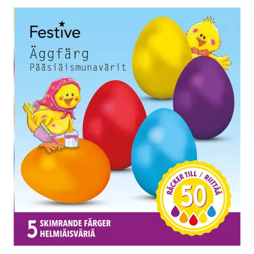 5 perlemorskimrende eggfarger