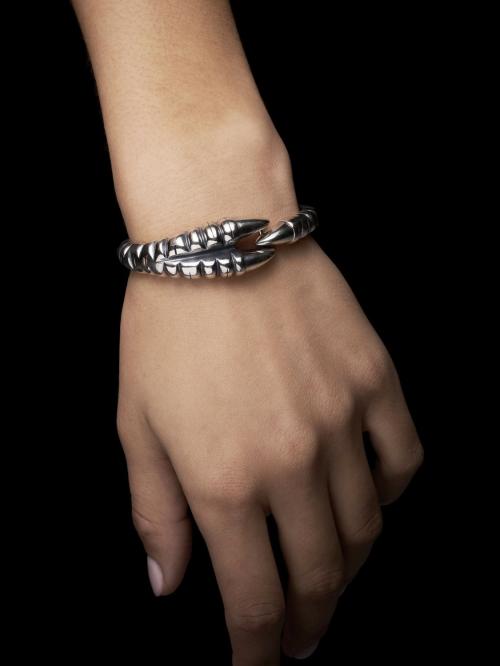 Claw Bracelet Oxidized - Silver - S