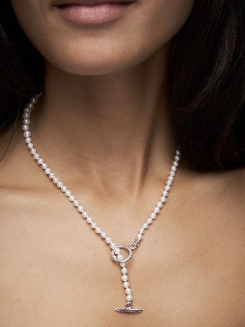 Graded Pearl Necklace - Silver - Freshwater Pearls