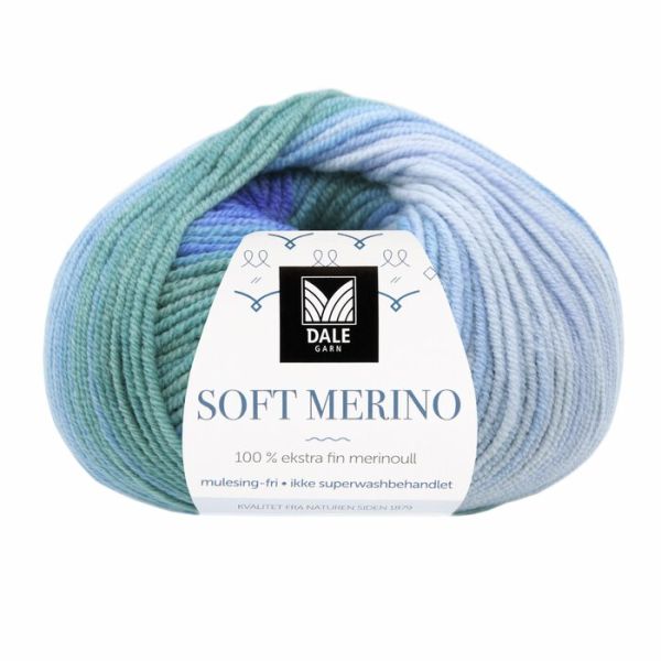 Soft Merino - Blå print