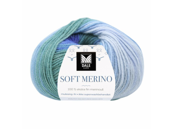 Soft Merino - Blå print