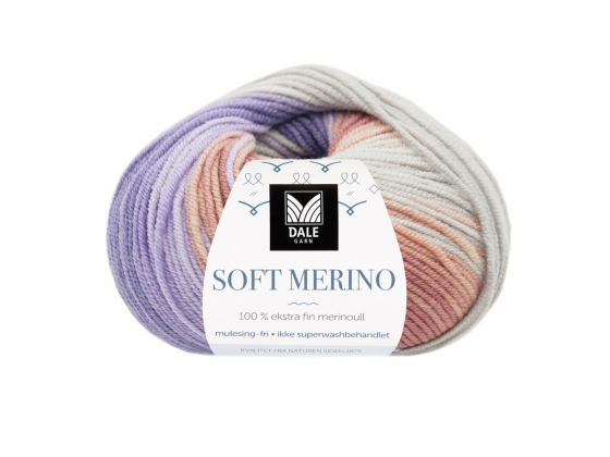 Soft Merino - Lilla print