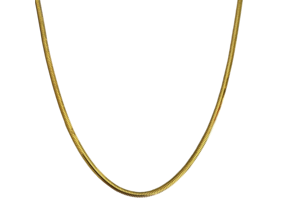 Halskjede - Slange forgylt 925