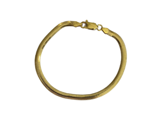 Armbånd - Slange forgylt 925