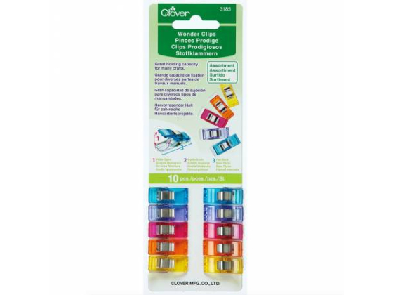 Wonder Clips Assorted Colors 10pc # 3185CV