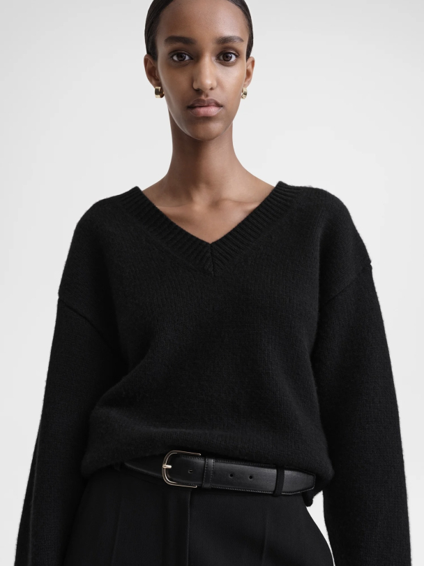 V-Neck Wool Cashmere Knit - Image 2