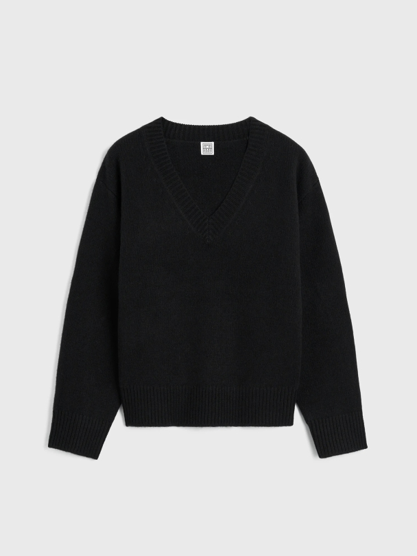 V-Neck Wool Cashmere Knit - Image 5