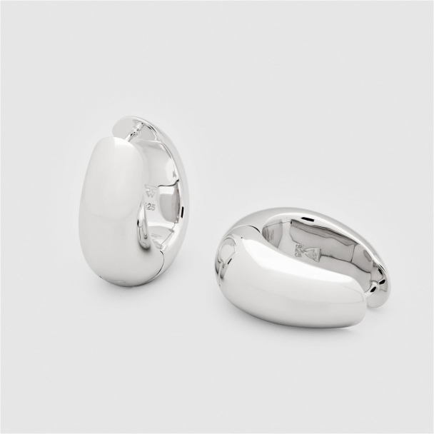 ICE HOOP LARGE SILVER - Image 1