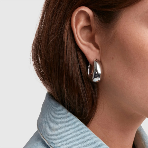 ICE HOOP LARGE SILVER - Image 2