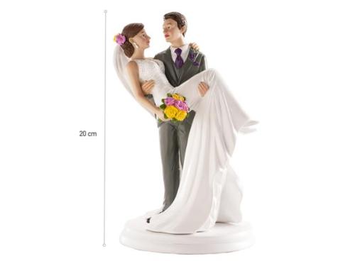 Brudepar - bruden i armene - 20cm