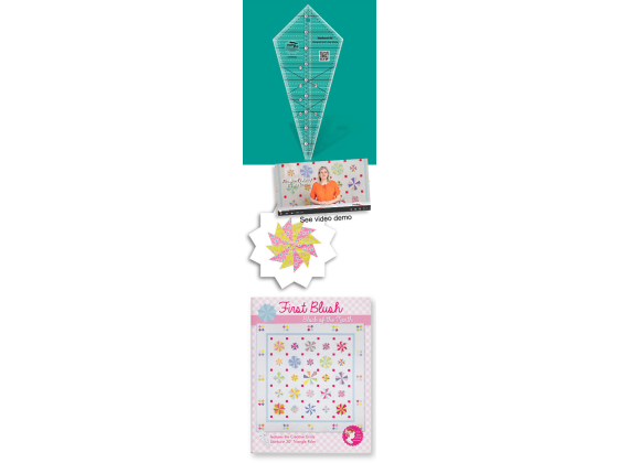 CGRISE30  Non-Slip Starburst 30° Triangle Ruler Designed by It's Sew Emma