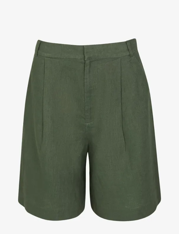 LINE OF OSLO Pluto Linen Shorts - Image 1