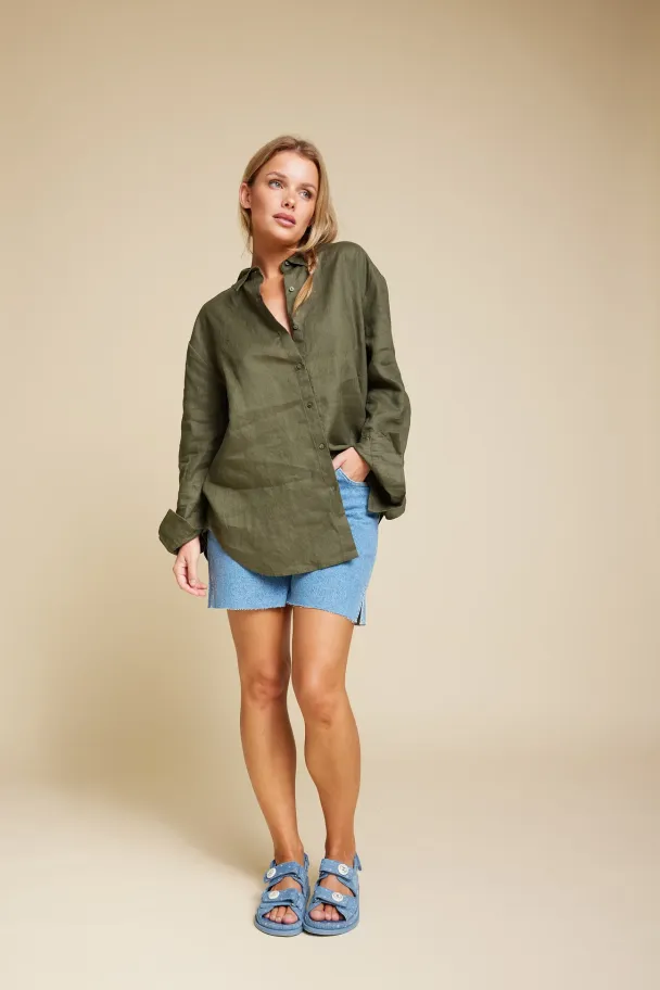 LINE OF OSLO Basic Linen Shirt - Image 4