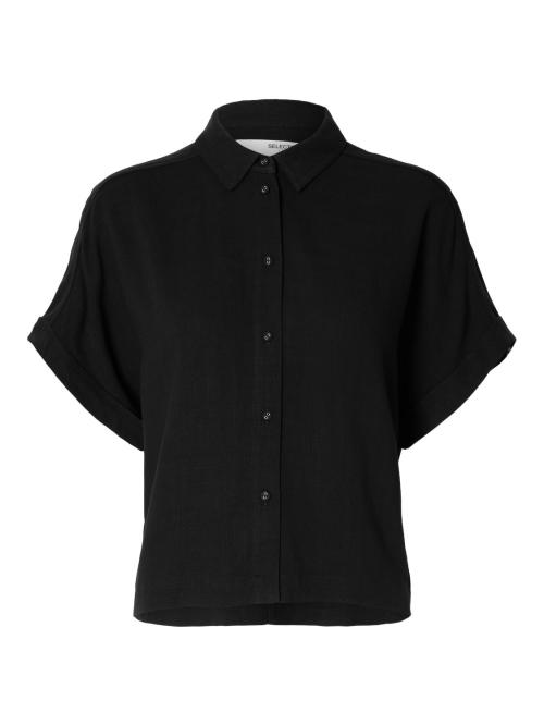 Viva SS Cropped Shirt Blk