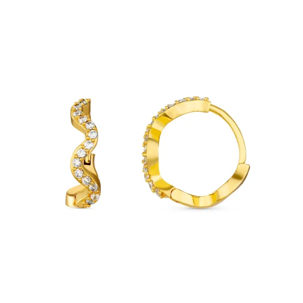 ORELIA Pave Wave Earrings