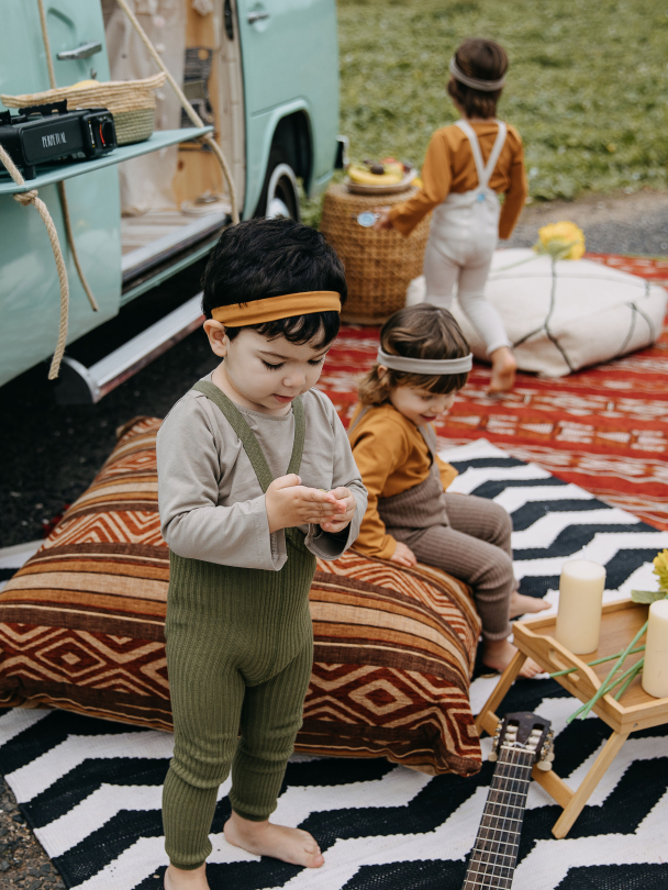 Hippy Footless Tights - Olive - Image 3