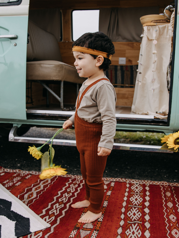 Hippy Footless Tights - Cinnamon - Image 5